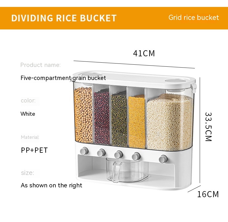 Sealed Kitchen Cereals Separated Storage Box — foto 20