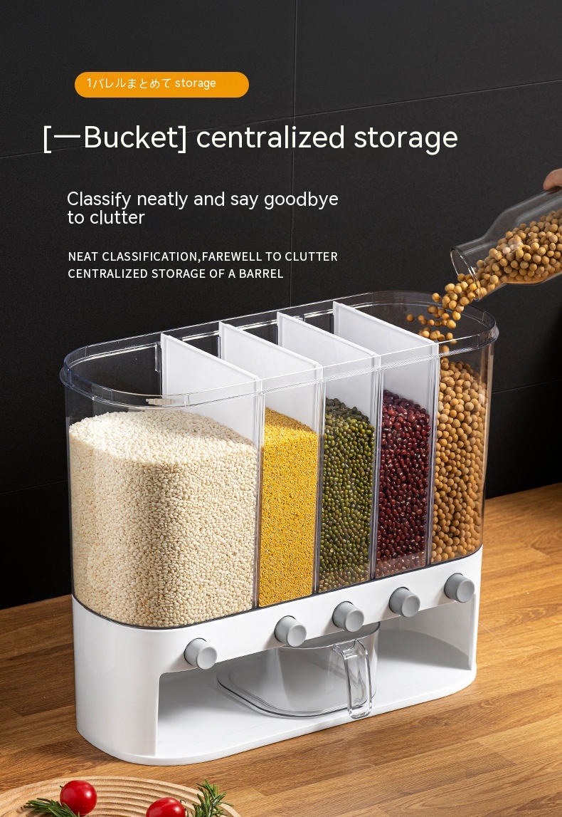 Sealed Kitchen Cereals Separated Storage Box — foto 28