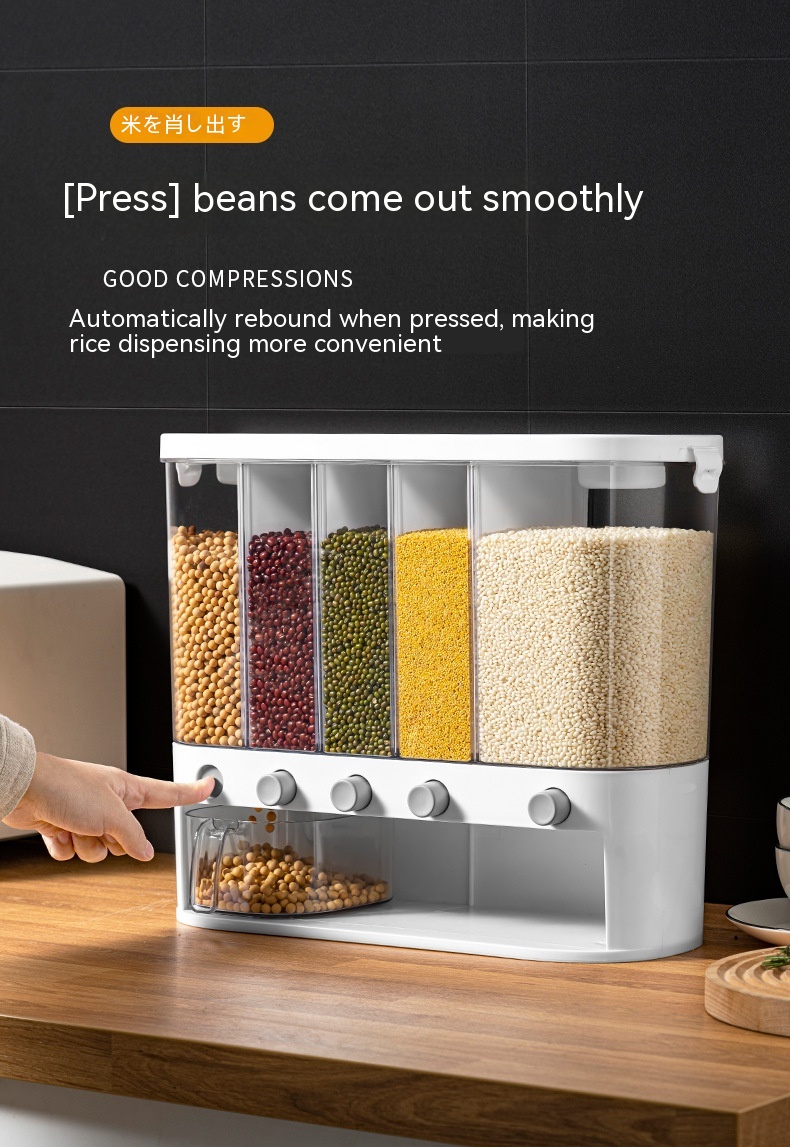 Sealed Kitchen Cereals Separated Storage Box — foto 7