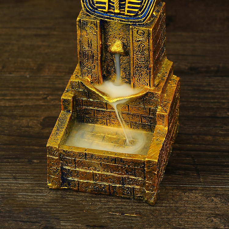 Creative Ancient Egypt Backflow Incense Burner Resin Crafts Home Buddha Ornament — foto 6