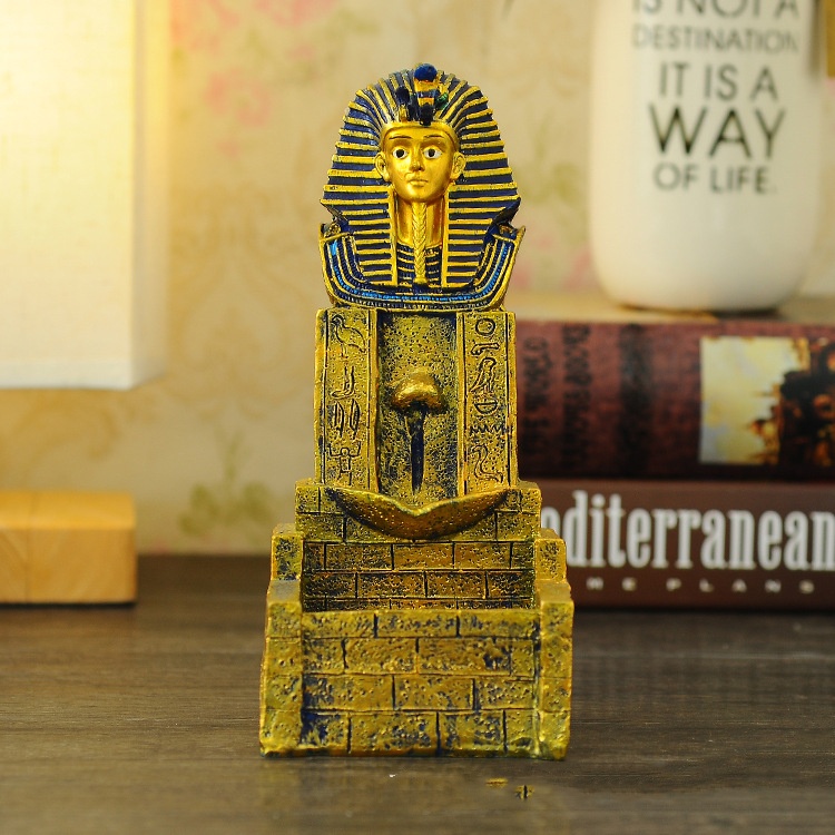 Creative Ancient Egypt Backflow Incense Burner Resin Crafts Home Buddha Ornament — foto 8