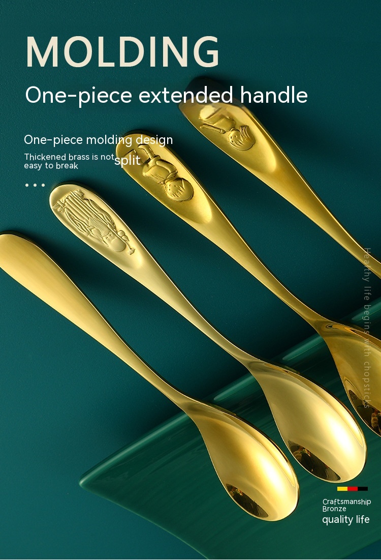 Title 4, Pure Copper Spoon Brass Solid Thickening