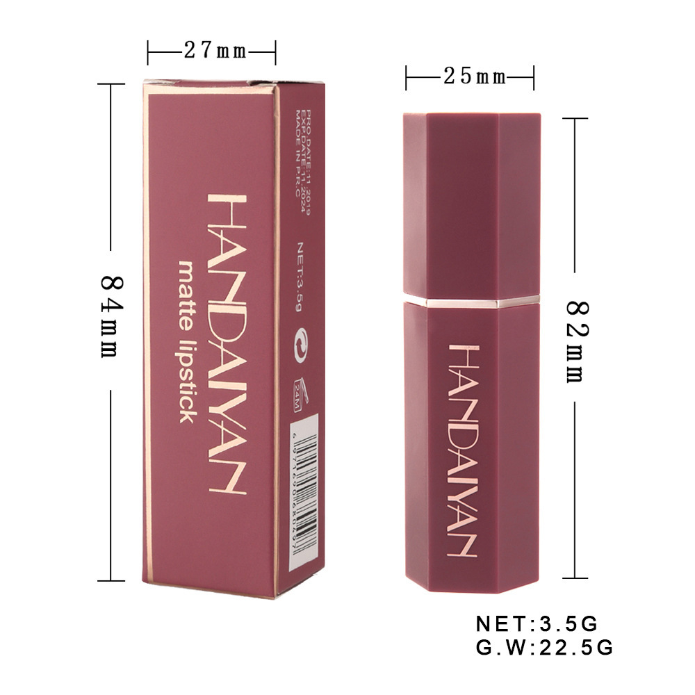 Title 5, Labial mate nude impermeable de 6 colores, dura...