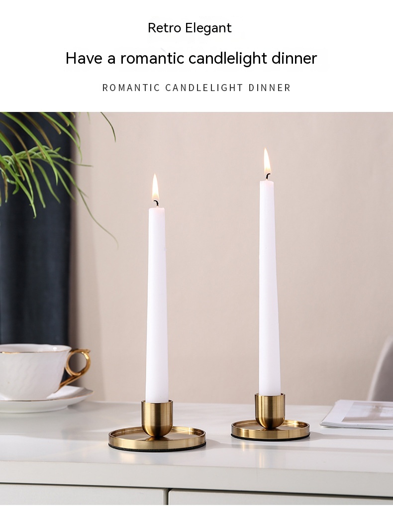 Title 2, Metal Black Candlestick Decoration