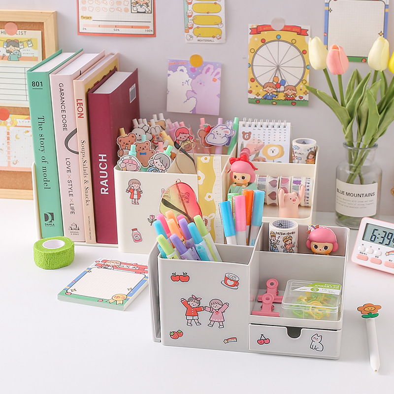 Book and Stationery Organization Bucket for Desk