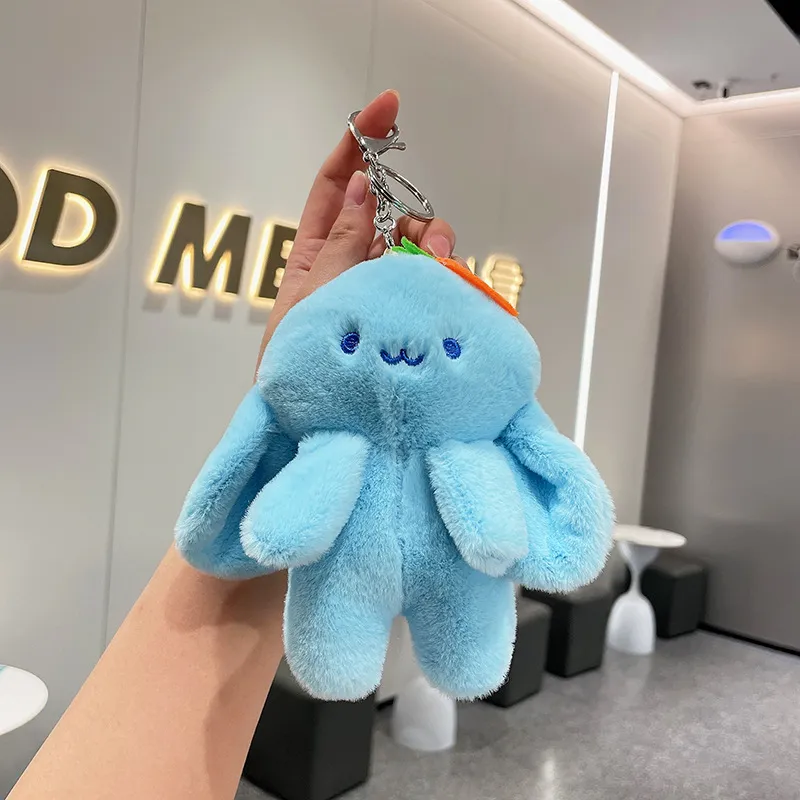 Couple Ornaments Doll Keychain Velvet Toys - Blue