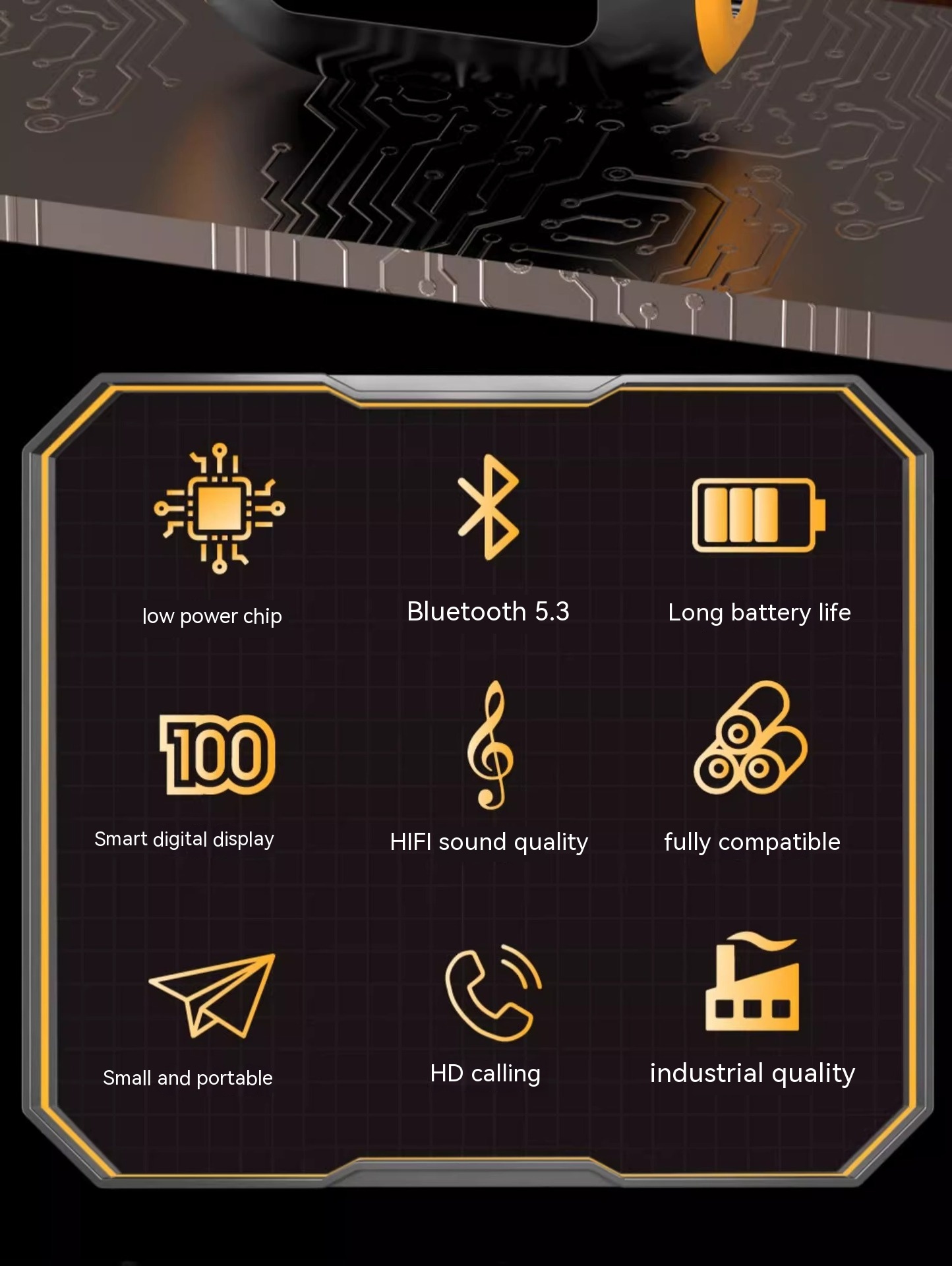 Wireless Binaural New Smart Digital Display Noise-reduction Bluetooth Headset - Image 12