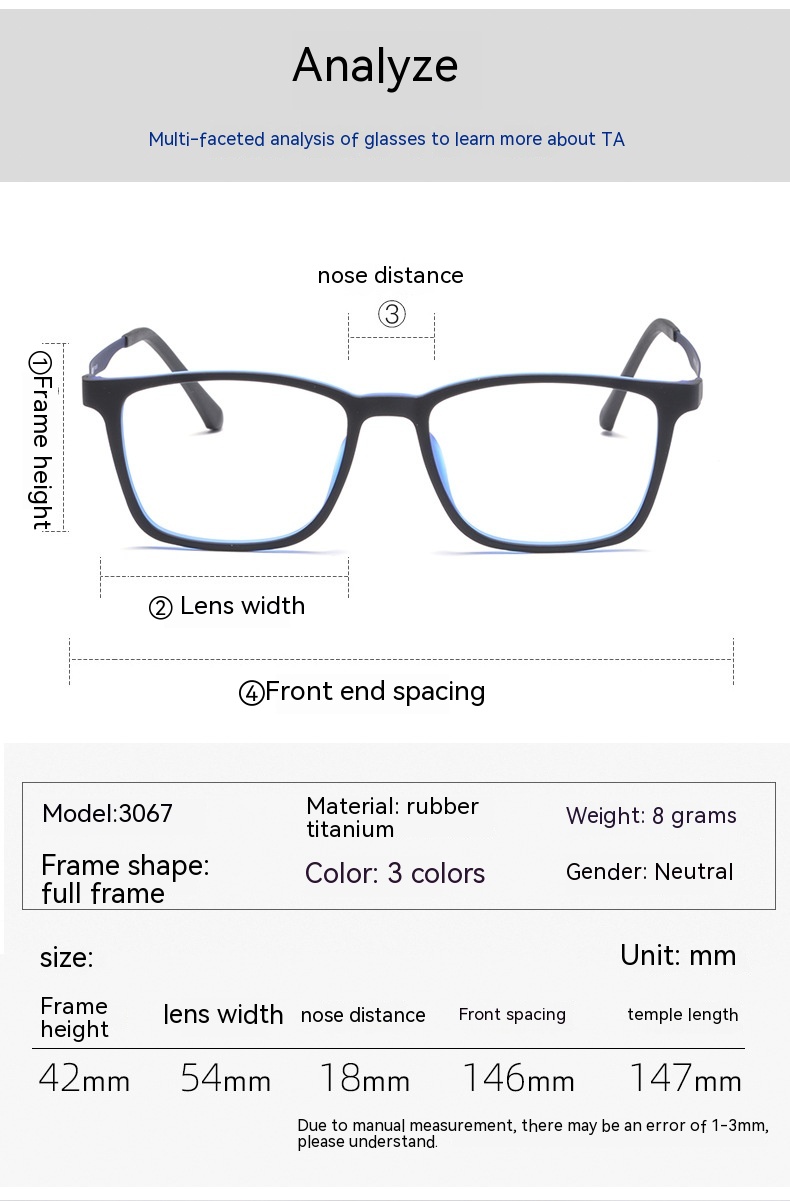 Title 5, Pure Titanium Glasses Frame Men