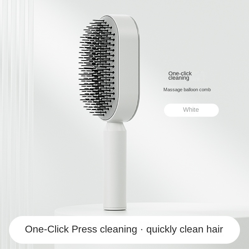 Women Fashion 3D Hair Growth Comb Hairbrush Self-Cleaning Hair Brush MediaQuery Self Cleaning Hair Brush For Women Massage Scalp Promote Blood Circulation Anti Hair Loss