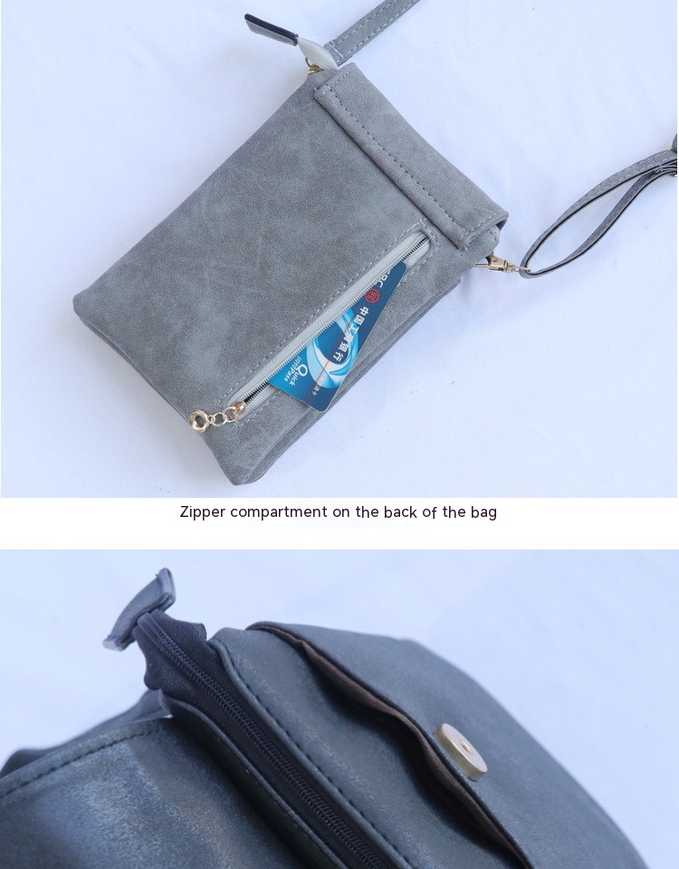 Retro Mini Multi-compartment Mobile Phone Shoulder Messenger Bag