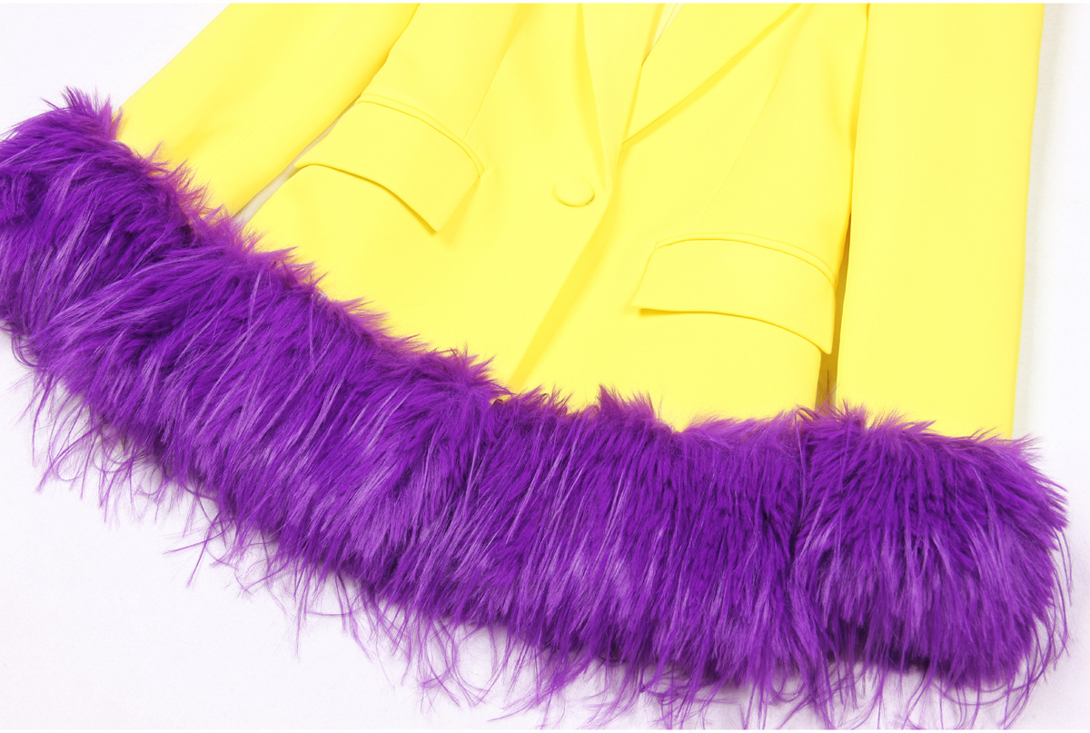 Women's Autumn And Winter Detachable Feather Fashion Tops Coat