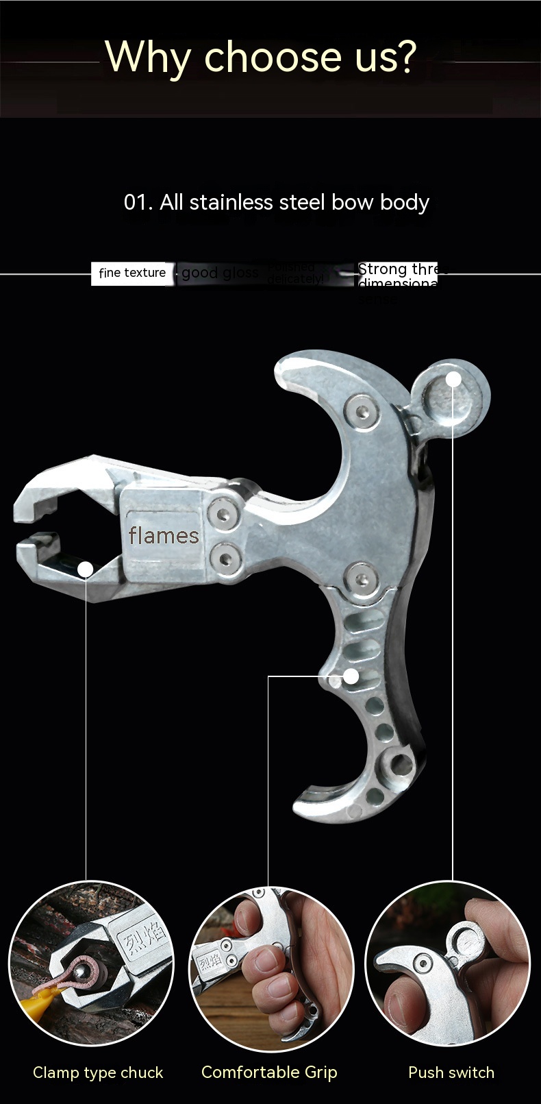 Alloy Release Aid Two-axis Harpoon Clip