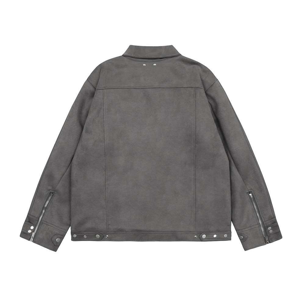 Men's Loose Casual Multi-pocket Zipper Cardigan Lapel Flight Jacket Beauty