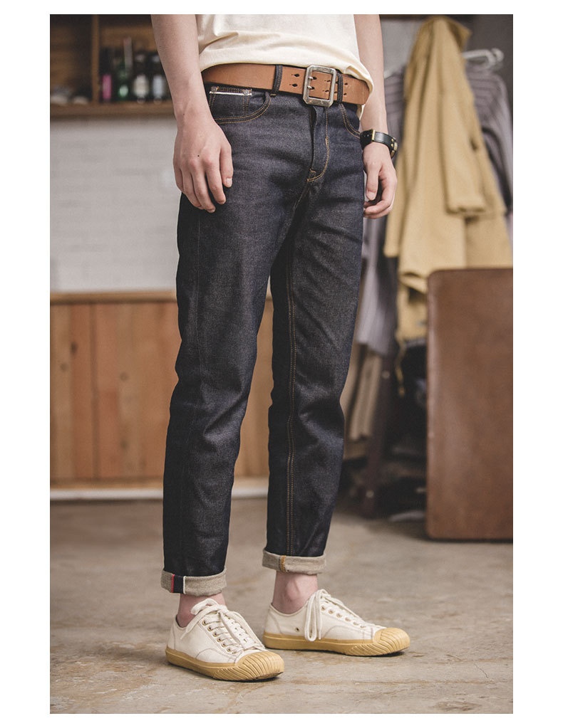 Workwear Vintage Raw Pulp Chieryuan Jeans Straight Heavy Dark Pants