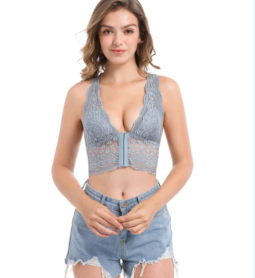 Title 13, Lace Embroidery Beautiful Back Thin Cup Front B...