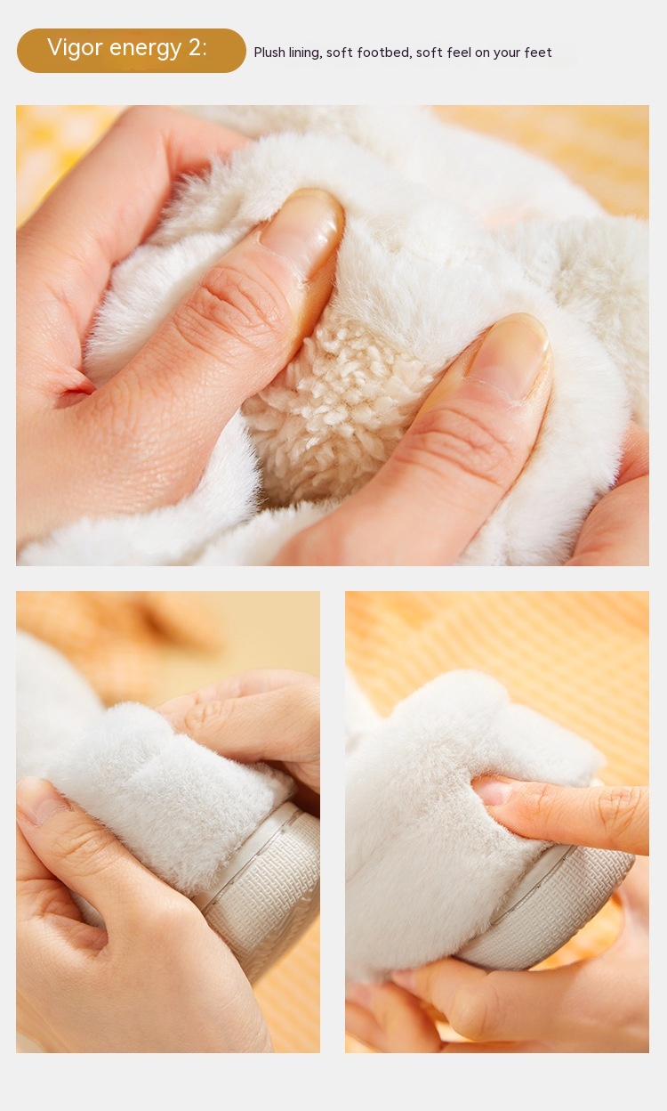 Winter Girls Boys Keep Warm Home Indoor Fluffy Cotton Shoes — foto 11