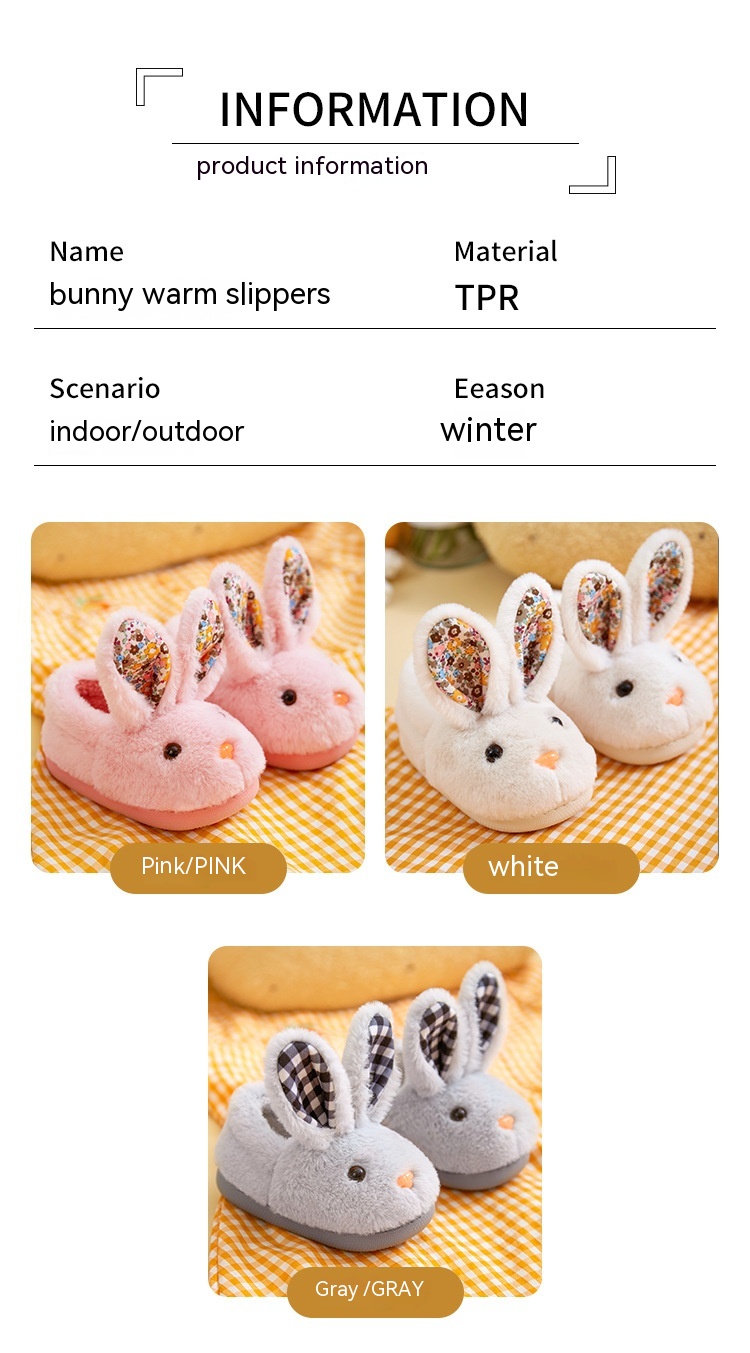 Winter Girls Boys Keep Warm Home Indoor Fluffy Cotton Shoes — foto 5
