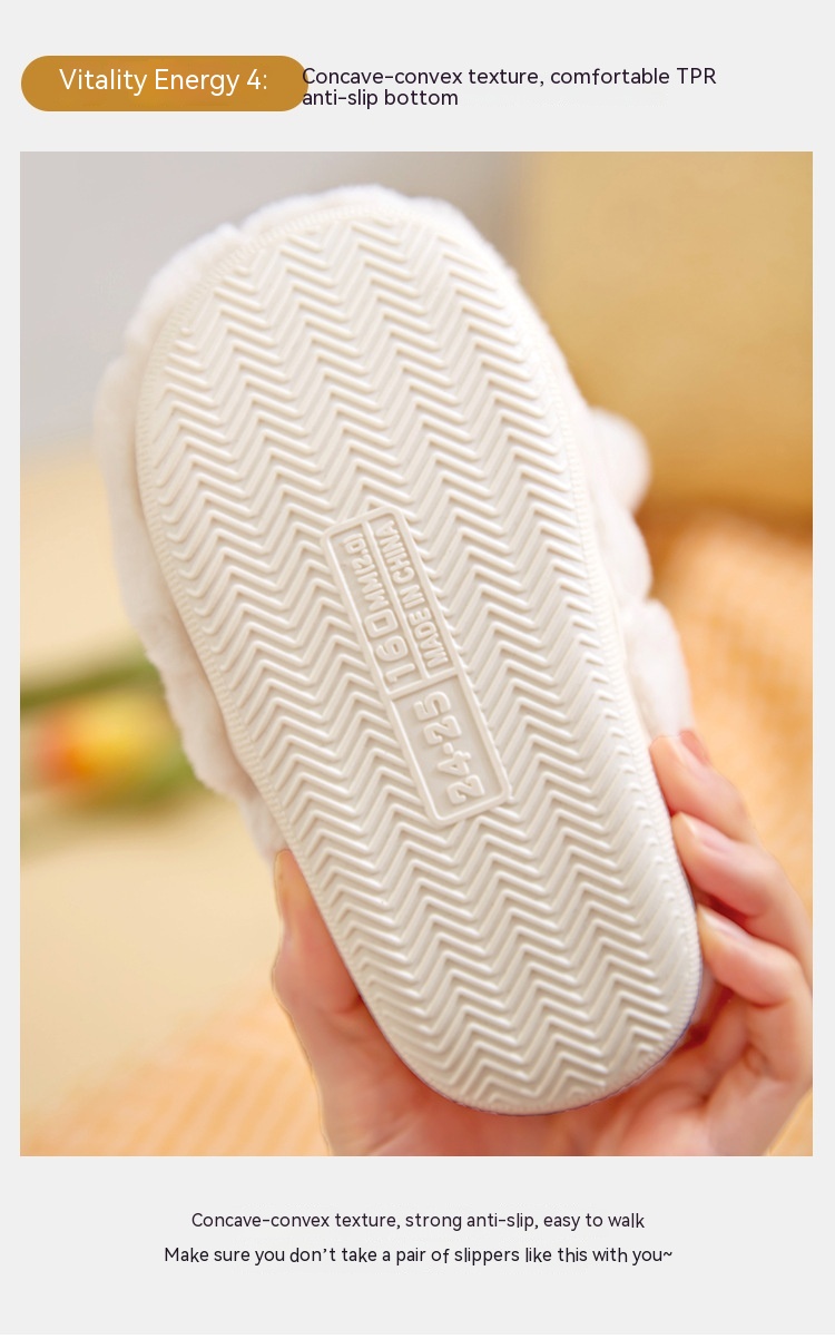 Winter Girls Boys Keep Warm Home Indoor Fluffy Cotton Shoes — foto 12