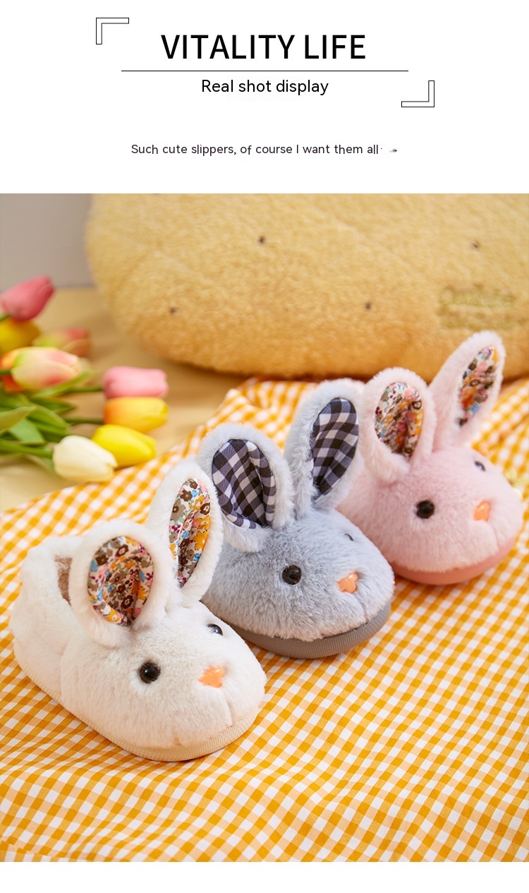 Winter Girls Boys Keep Warm Home Indoor Fluffy Cotton Shoes — foto 10