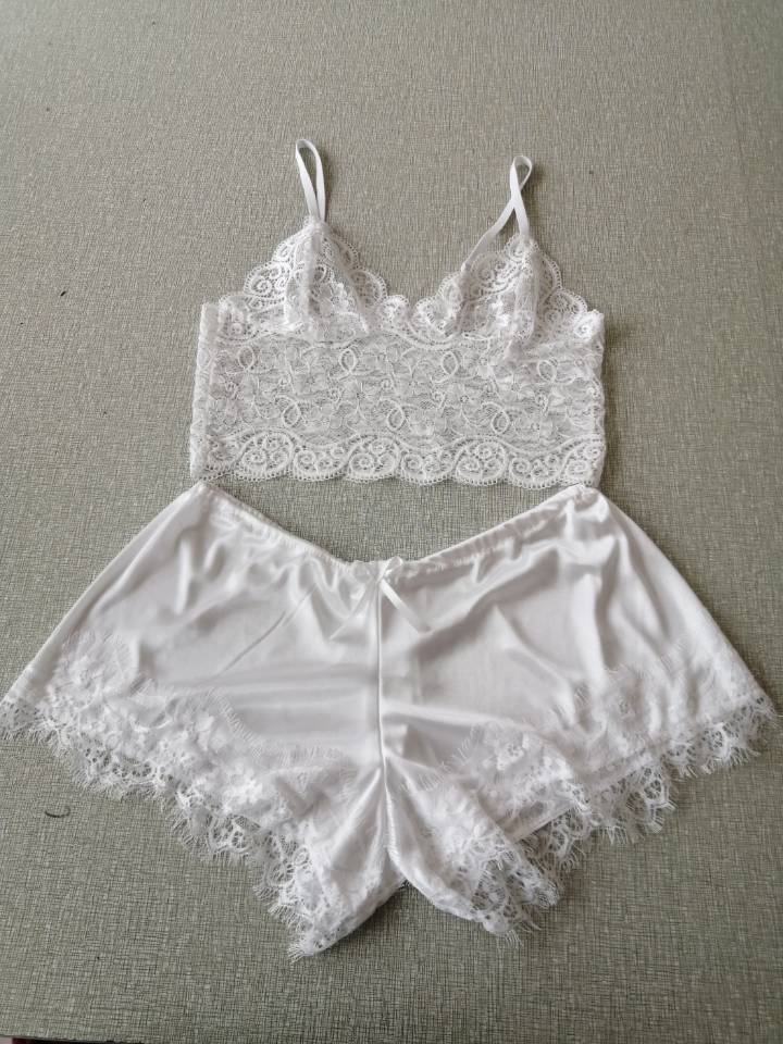 Title 5, Lace Bra Split Two-piece Suit Pajamas