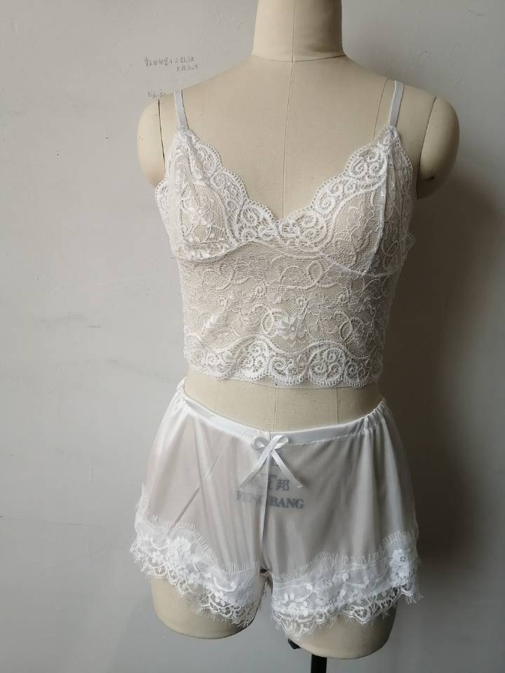 Title 18, Lace Bra Split Two-piece Suit Pajamas