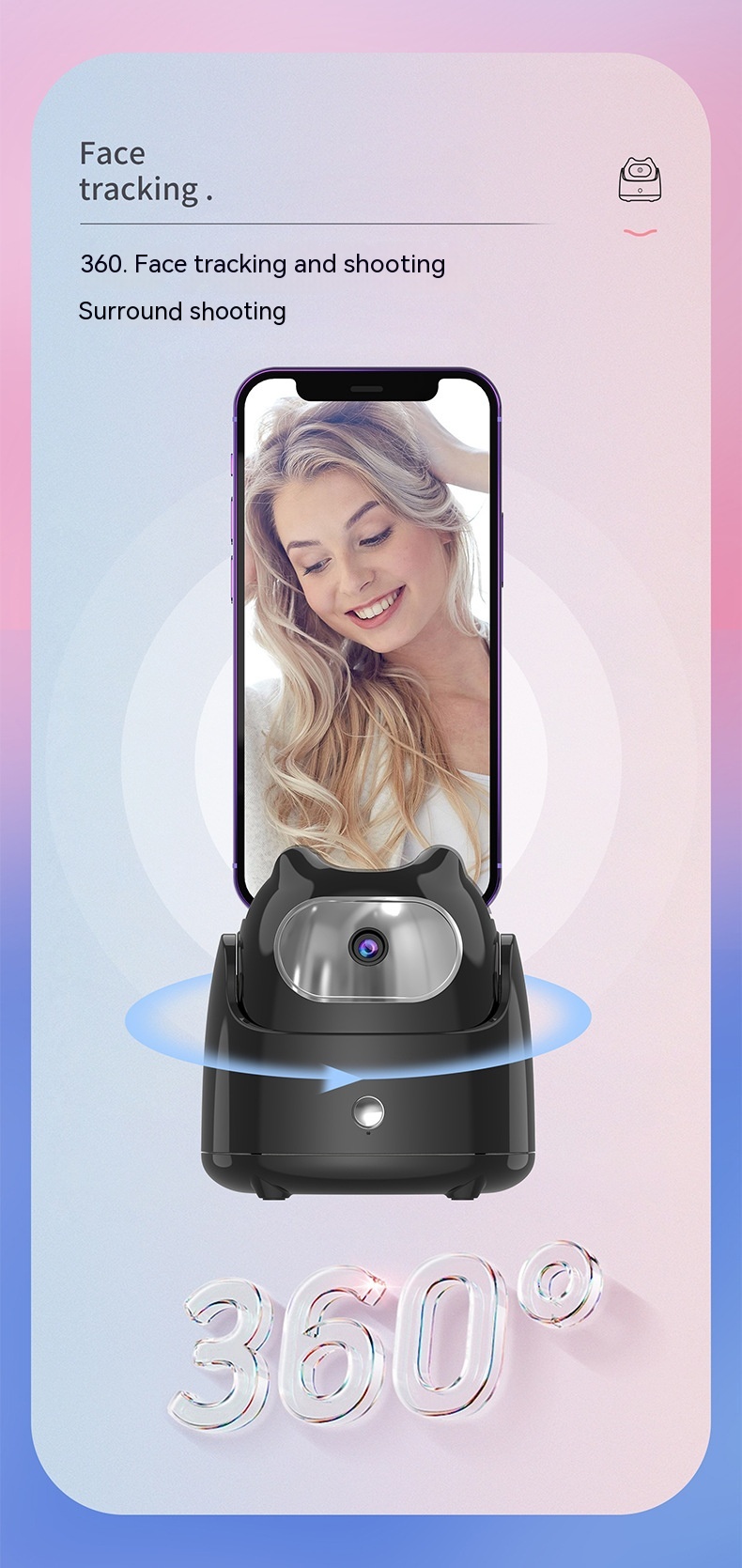 Mobile Phone Selfie Stick 360 Degree Rotation Stand For Live Streaming - Image 2