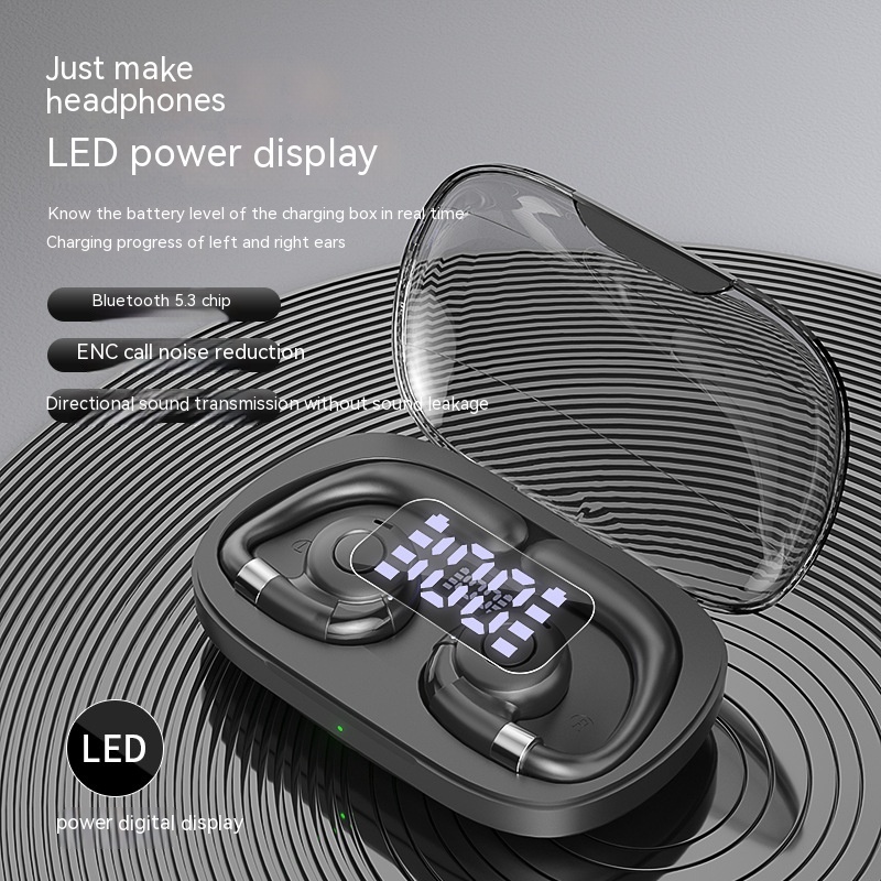 Non-entry Ear-mounted Sports Digital Display Noise Reduction Wireless Bluetooth Headset - Image 9