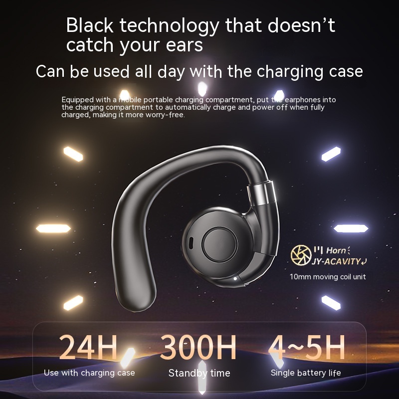 Non-entry Ear-mounted Sports Digital Display Noise Reduction Wireless Bluetooth Headset - Image 5