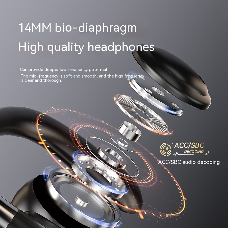 Non-entry Ear-mounted Sports Digital Display Noise Reduction Wireless Bluetooth Headset - Image 7