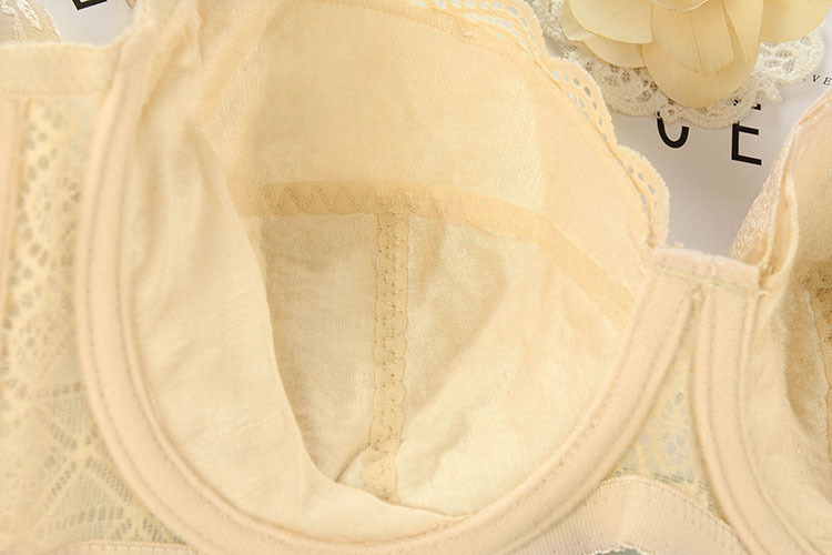 Title 3, Back Button Thin Cotton Cup Lace Flower Edge Su...