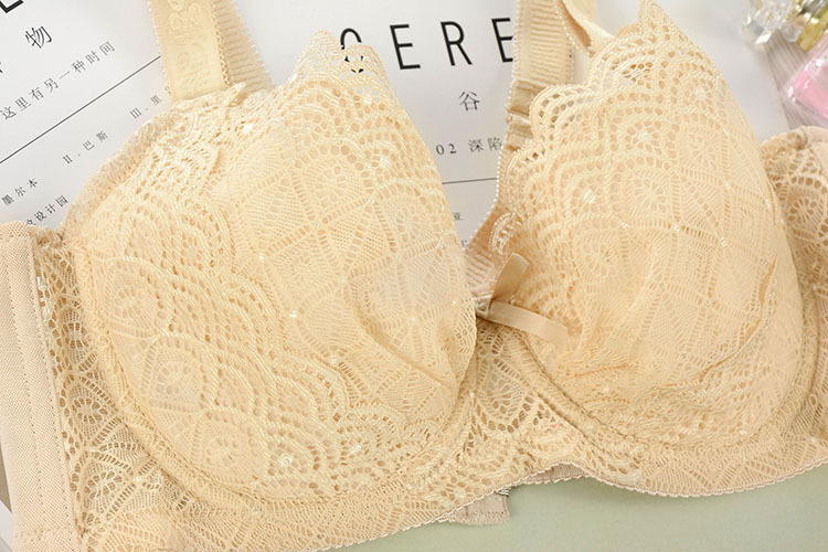 Title 14, Back Button Thin Cotton Cup Lace Flower Edge Su...