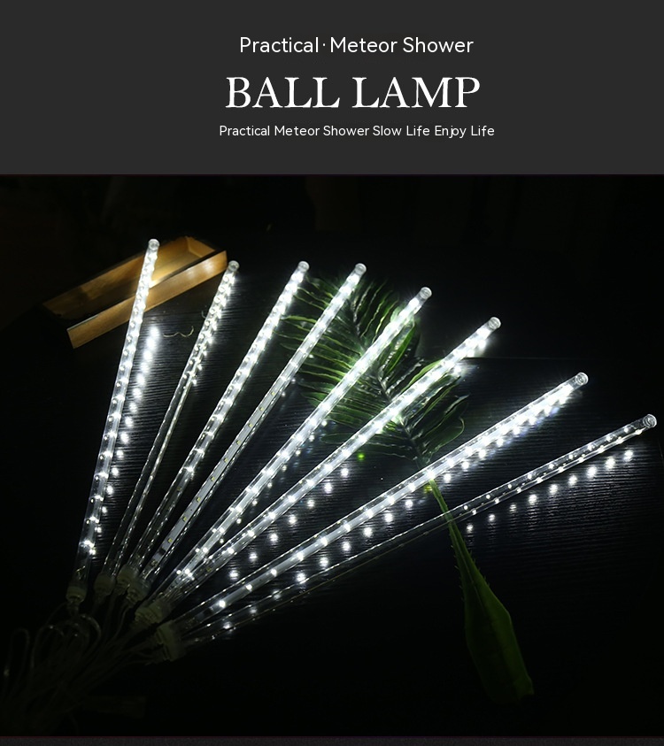 Led8 Suit Outdoor Waterproof Decorative Lights 50cm Meteor Christmas Tree Outdoor Decorative Lamp - Image 3