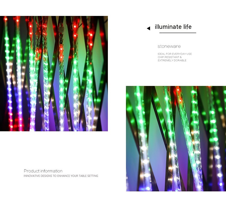 Led8 Suit Outdoor Waterproof Decorative Lights 50cm Meteor Christmas Tree Outdoor Decorative Lamp - Image 13