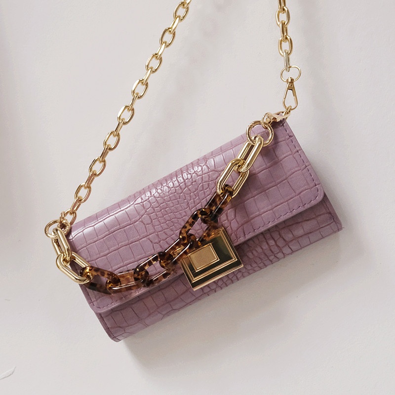 Fashionable Acrylic Resin Chain With Contrasting Colors, Retro And Exaggerated