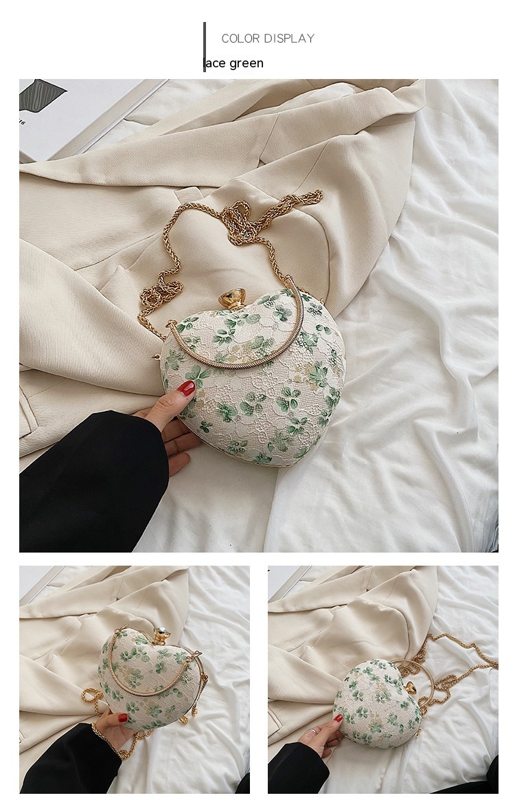 Sweet Floral Chain Crossbody Bag Fashion Tote