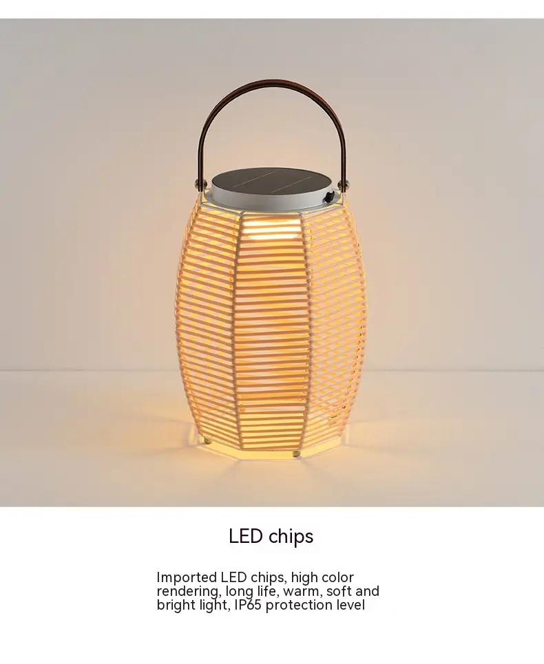 Outdoor Lamp Waterproof Courtyard Villa Garden Lamp Modern Minimalist Terrace Solar Woven Lamp