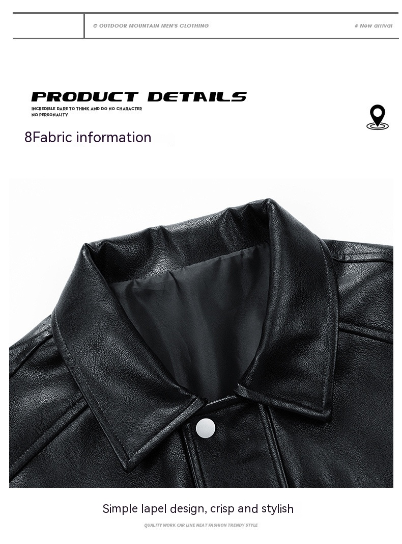 US Casual Retro PU Coat