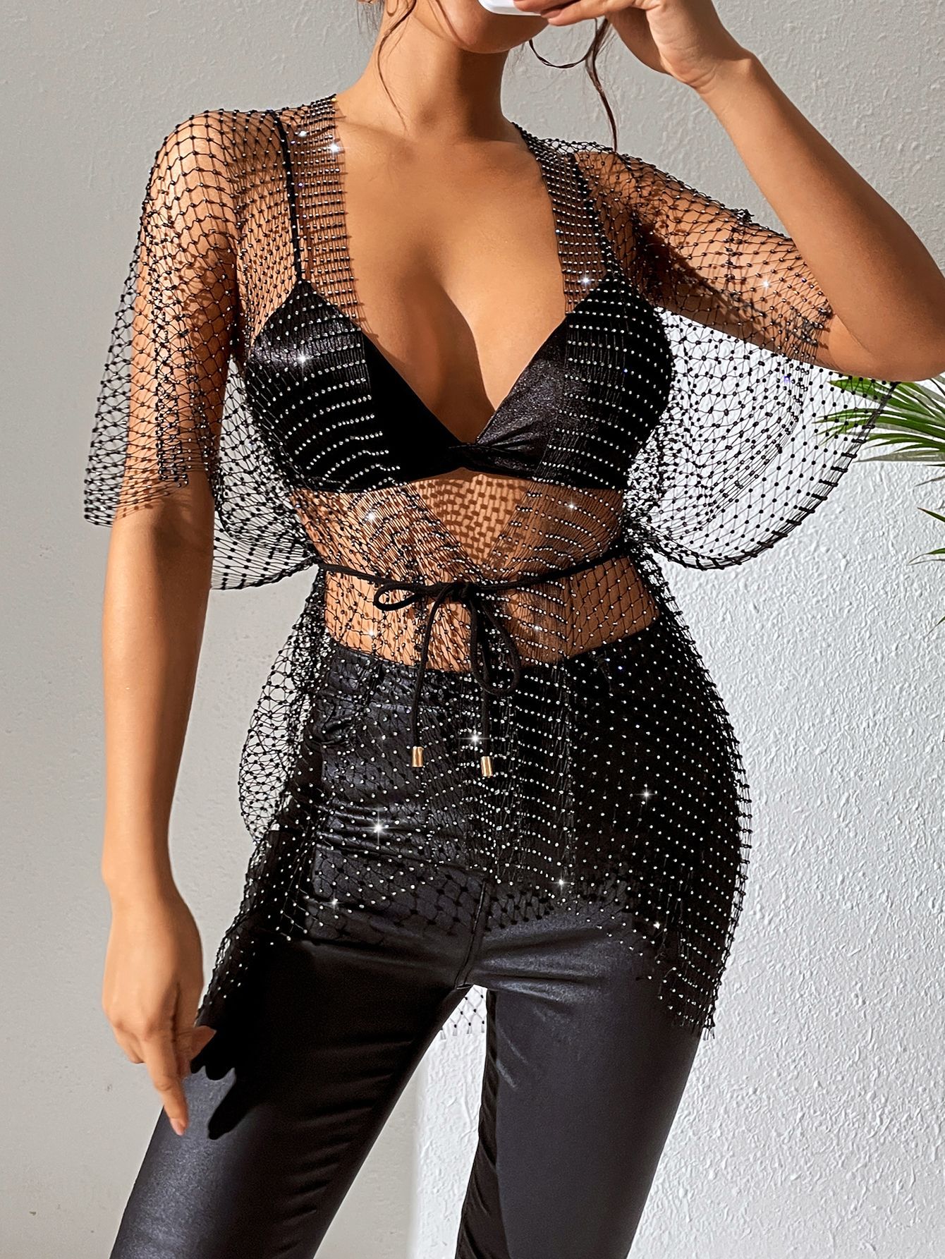 Title 13, Sexy Fishnet Rhinestone Women