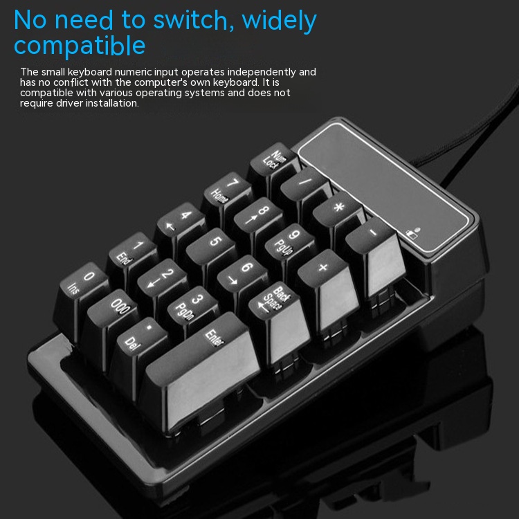 Wired Mechanical Digital Keyboard Mini Mechanical High Key CAP Computer Peripheral Accounting