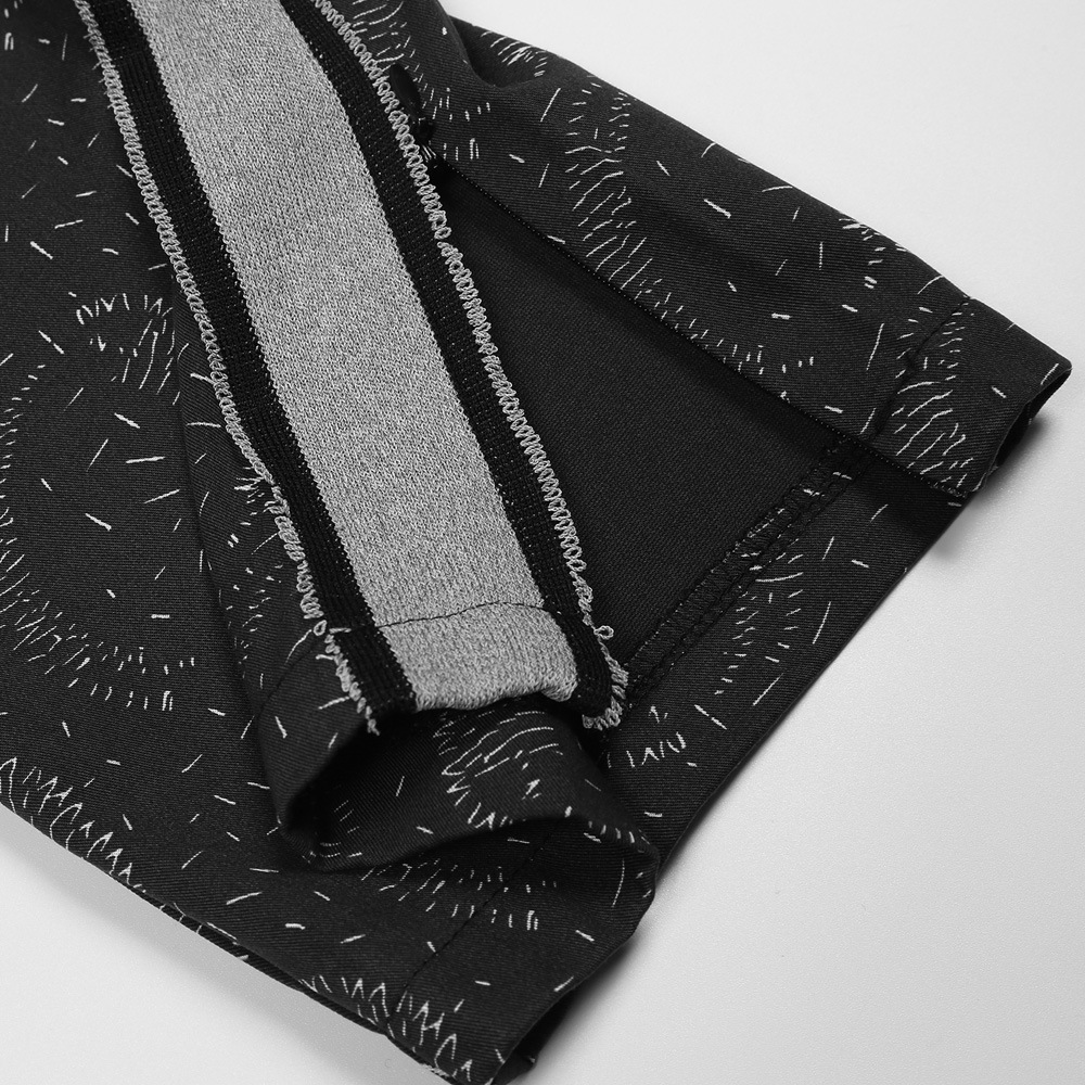 Men's Side Stripe Slit Print Casual Pants