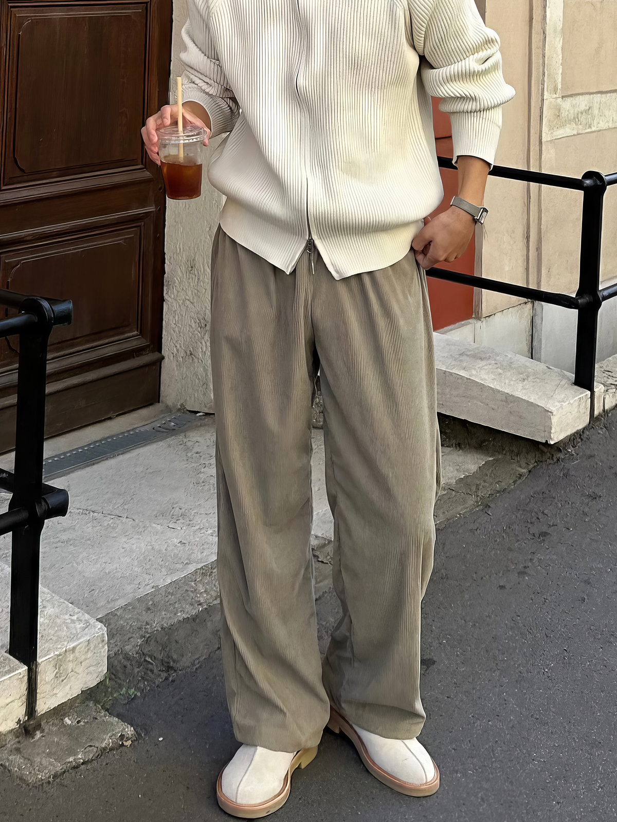 Men's Vintage Chenille Straight Casual Pants