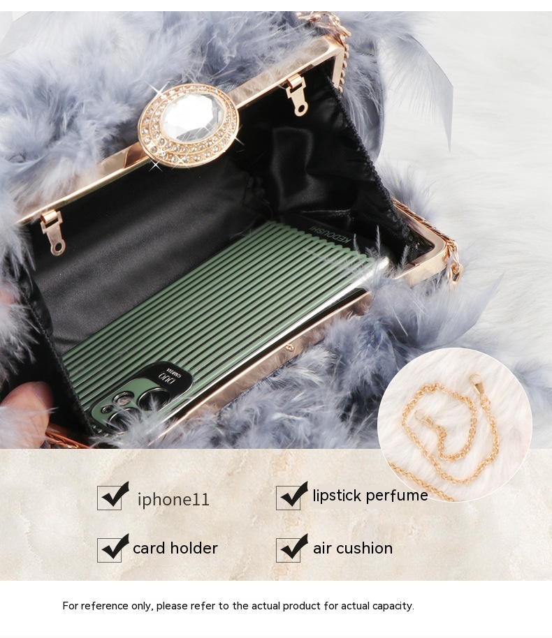 Dinner Rhinestone-encrusted Chain Evening Messenger Bag