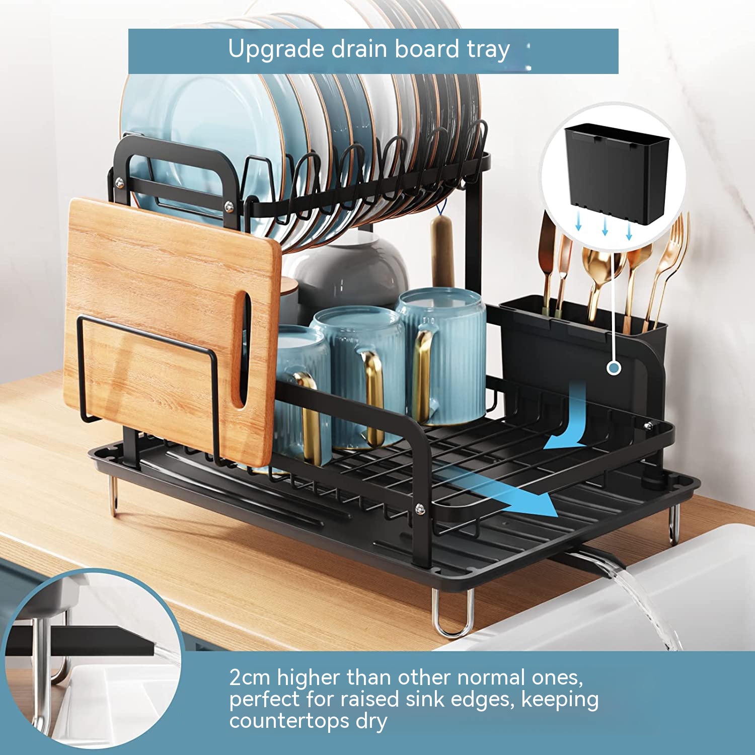 Home Kitchen Double-layer Draining Rack — foto 13