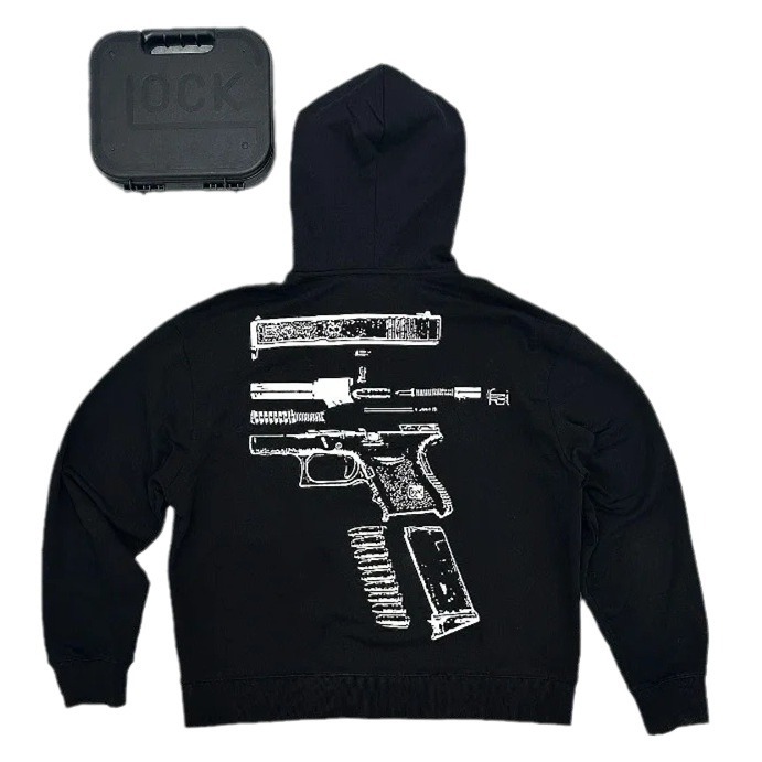 Letter Print Hooded Zipper Sweatshirt Long Sleeve Coat Cardigan