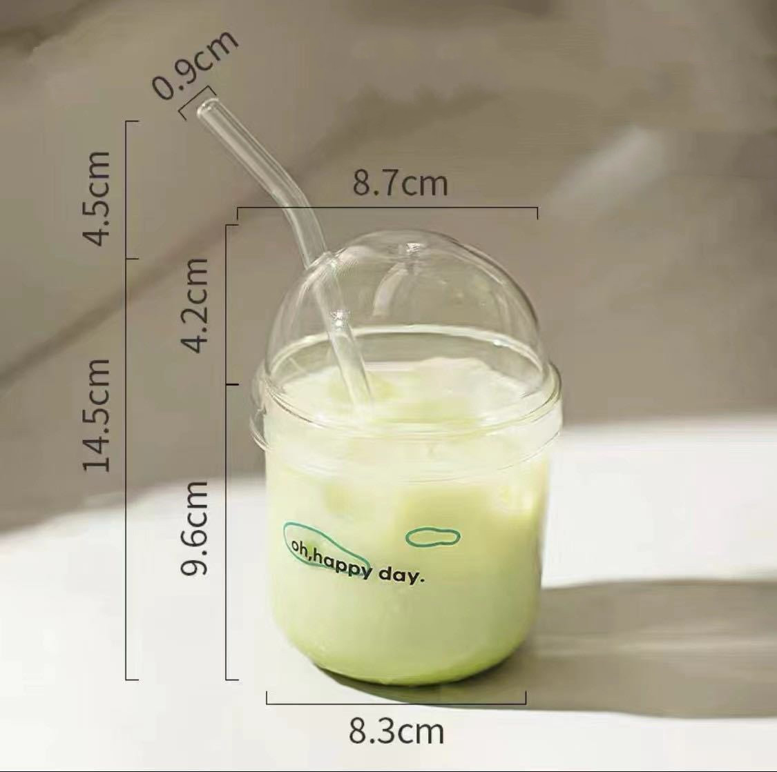 كؤوس منزلية شفافة من زجاج البورسليكات عالي الجودة