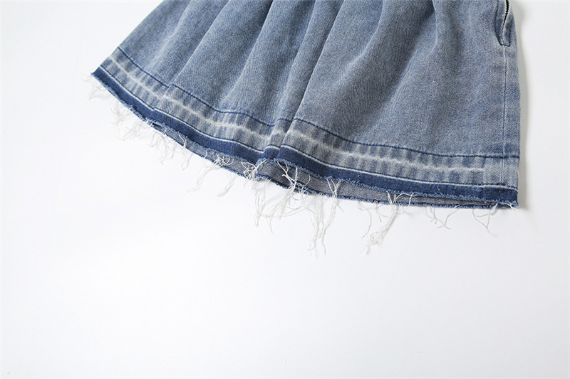 Women's Fashion Wash Ruffle Hip Denim Skirt