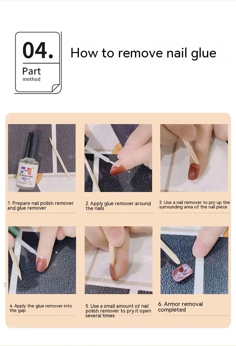 Light Luxury Handmade Golden Edge French Maillard Handmade Wear Nail Tip
