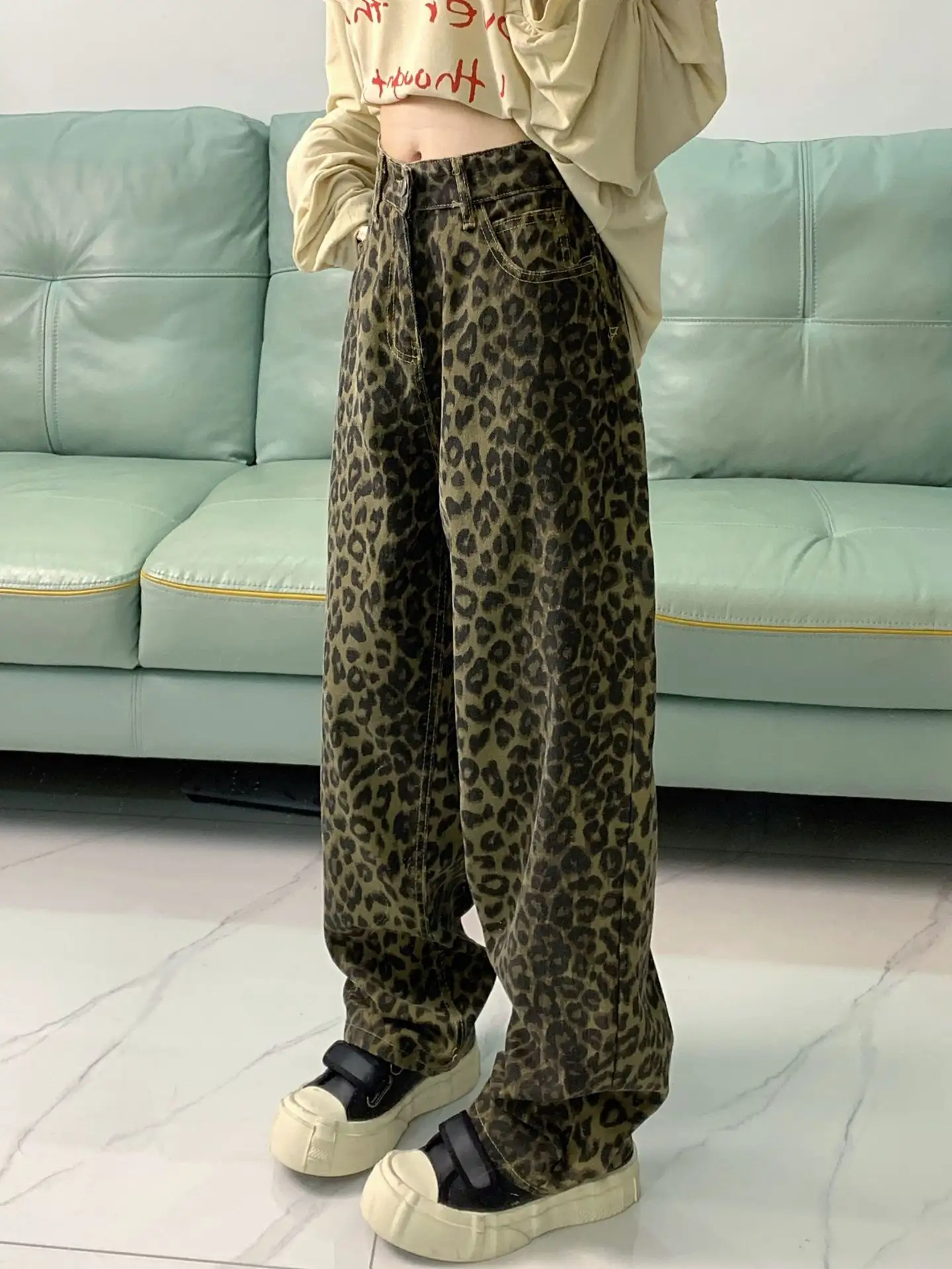 Women's Autumn And Winter American Retro Design Niche Loose Straight Casual Wide-leg Trousers