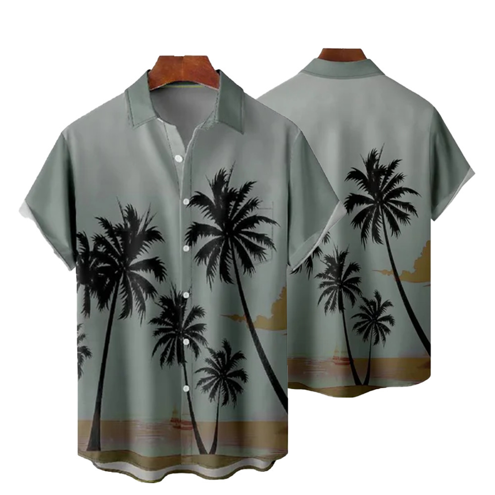 Title 2, Heren casual shirt met korte mouwen en print, c...