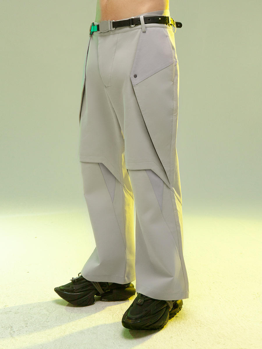 Men's And Women's Fashion Casual Minimalist Double-layer Structure Suit Pants